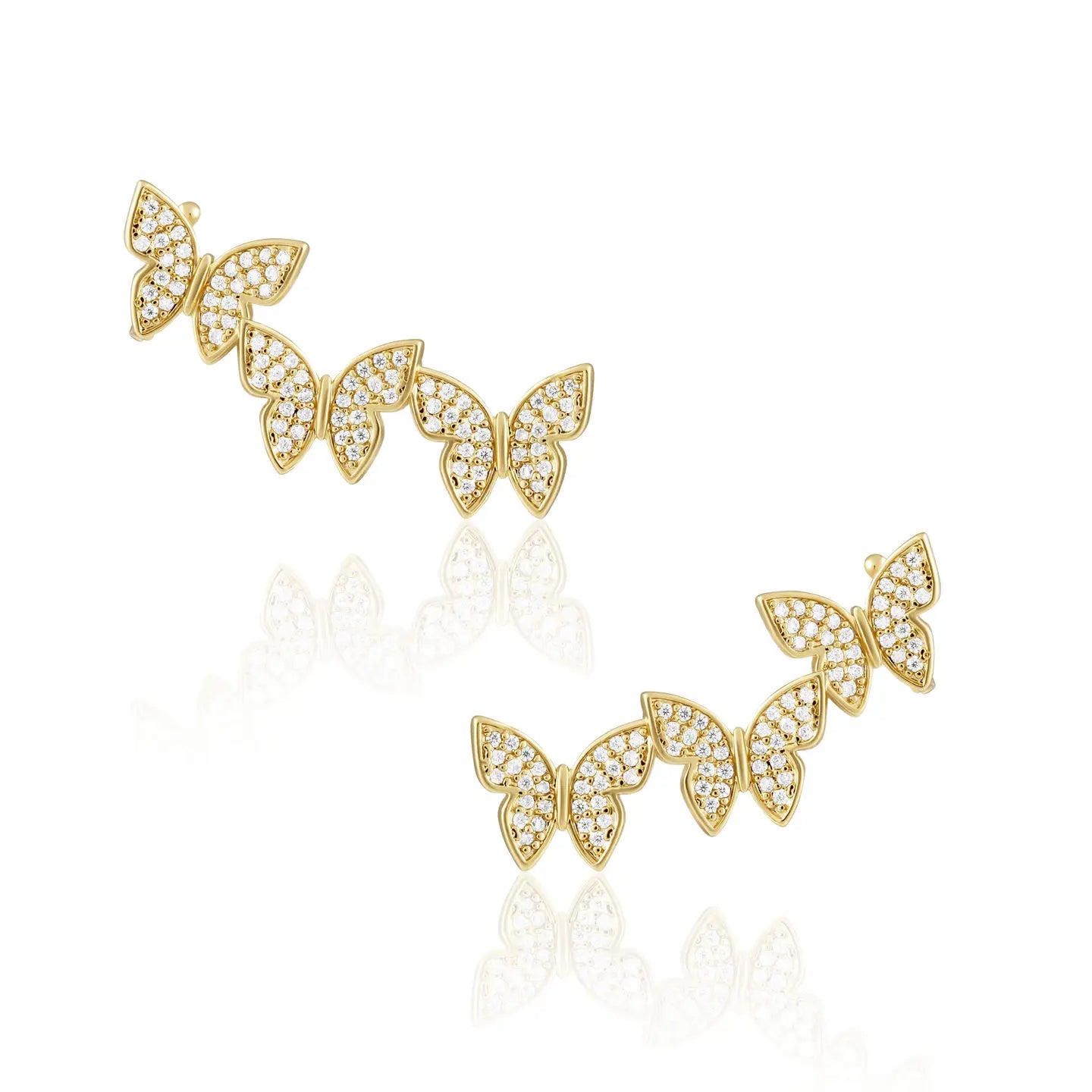 Butterfly trio earrings