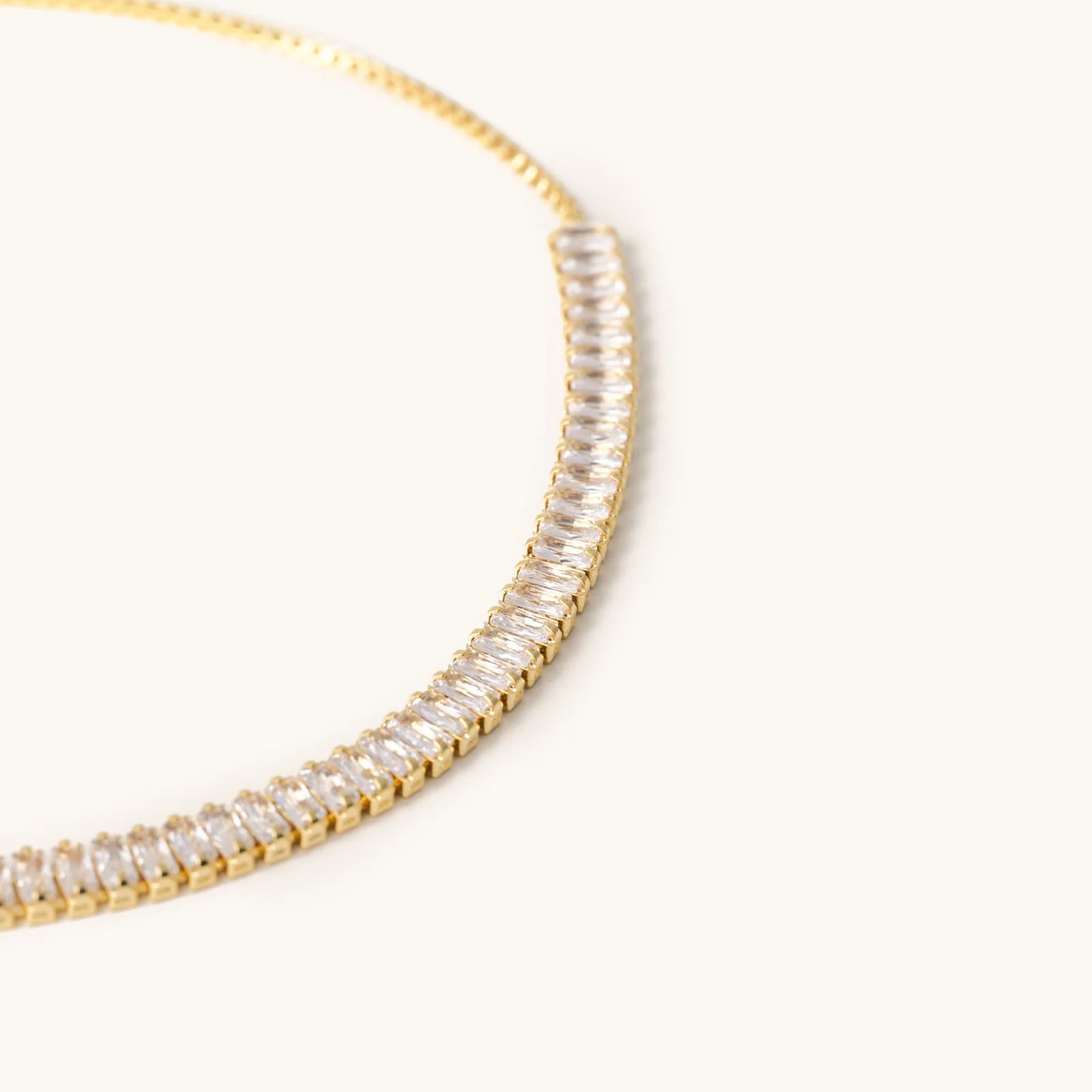 Baguette slider bracelet gold