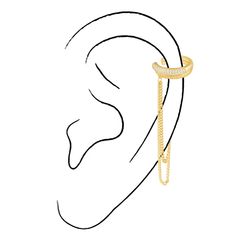 Chain ear cuff