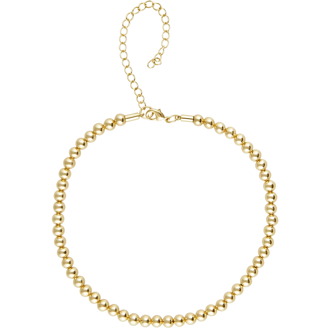 Gold sphere choker