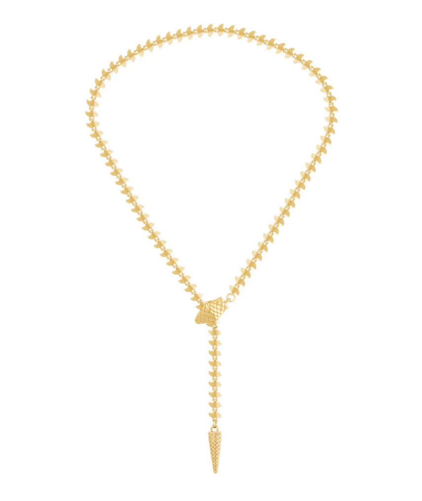 Snake lariat necklace