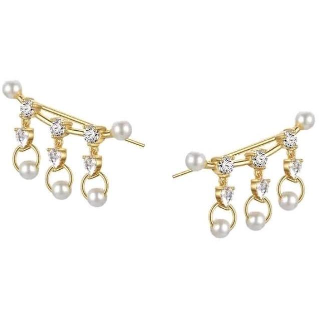 Sparkly pearl ear crawler