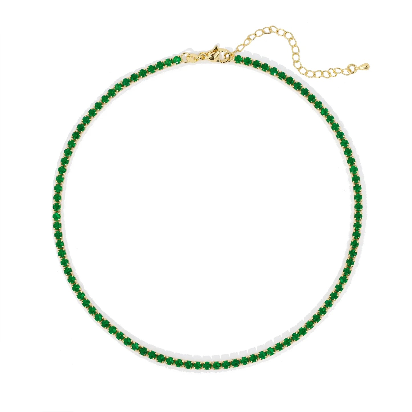 Emerald tennis choker