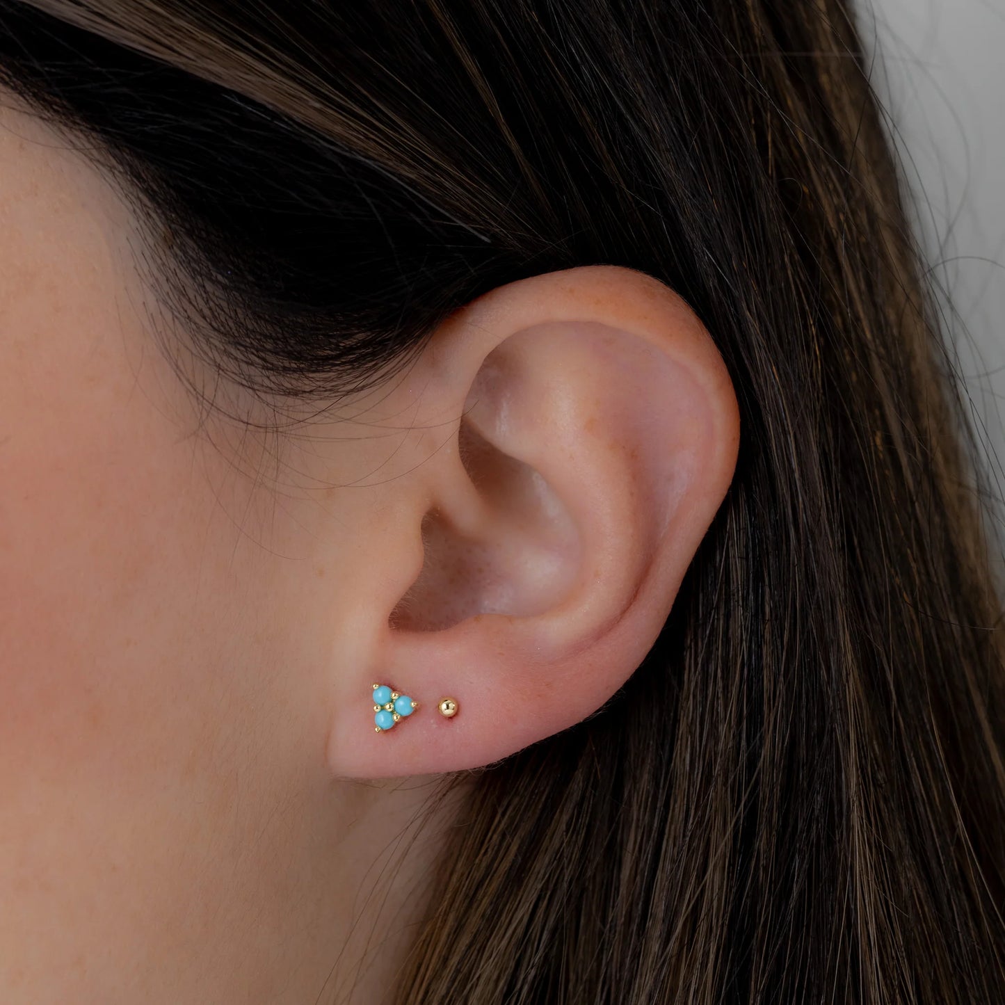 Turquoise trinity stud