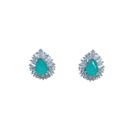 Pear paraiba earring