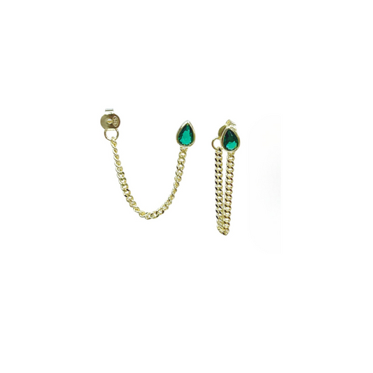 Emerald marquise chain