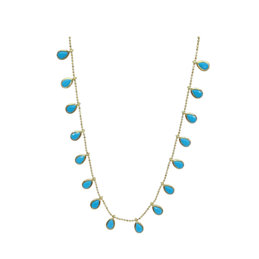 Turquoise beads choker