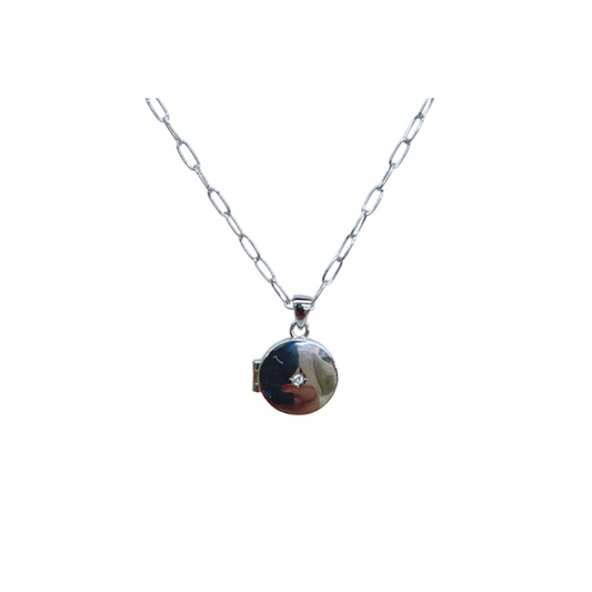 Small silver locket