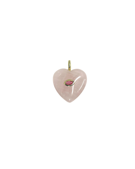 Rose Quartz heart charm