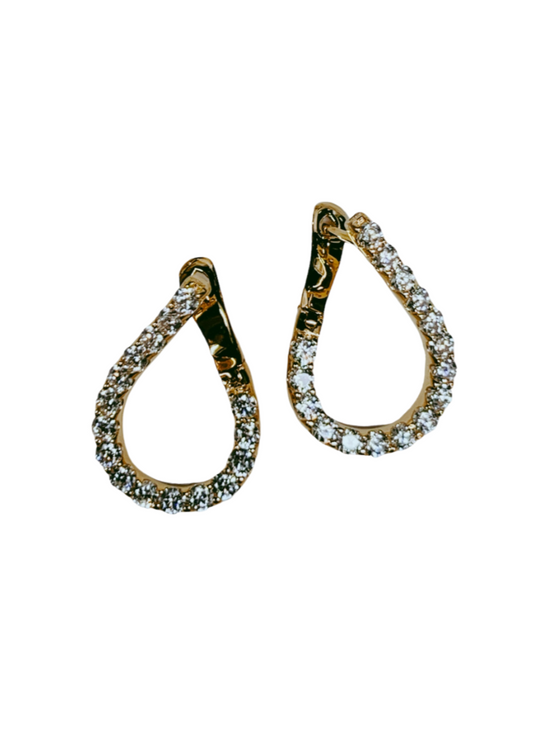 Omega back teardrop gold
