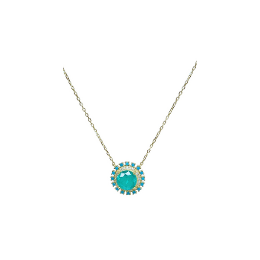 Turquoise burst necklace