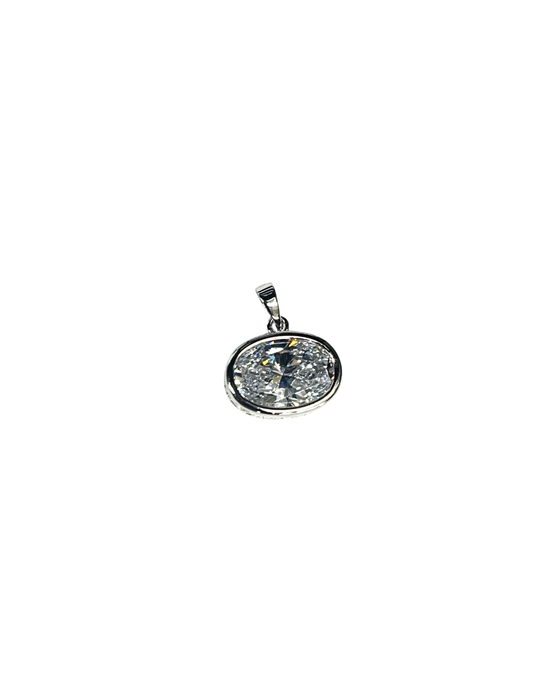 Oval CZ charm