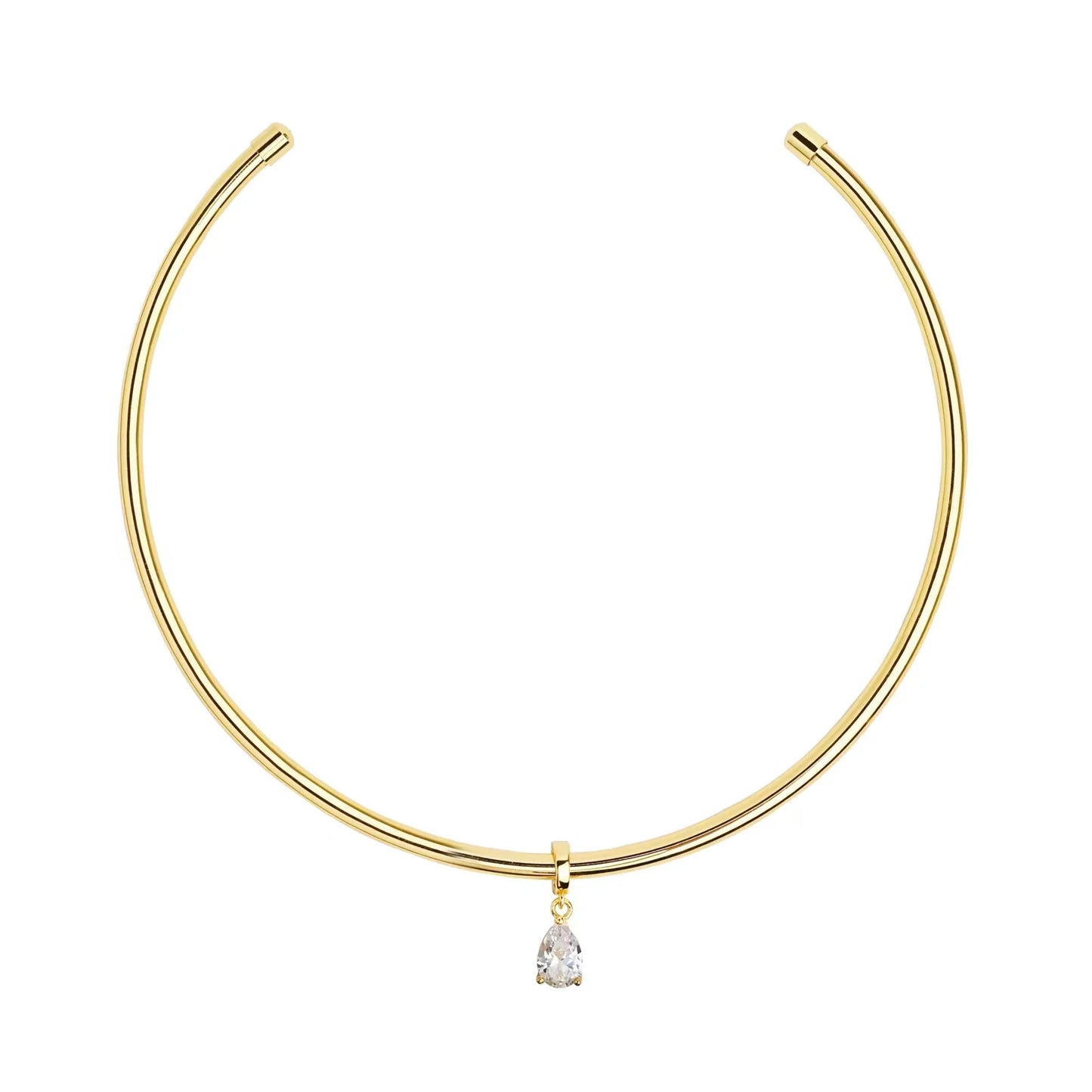 Pear cuff necklace
