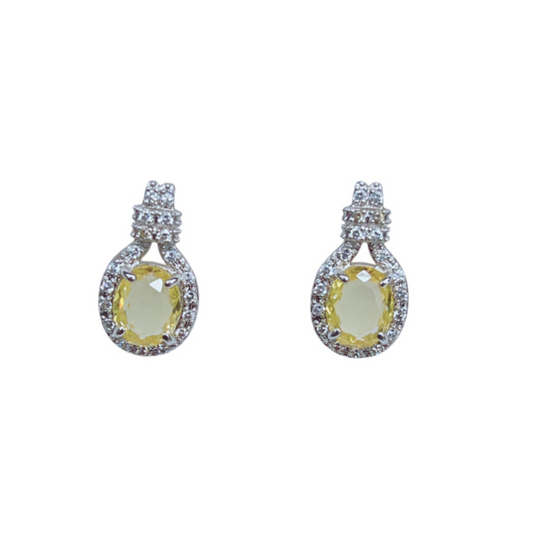 Yellow knot earring