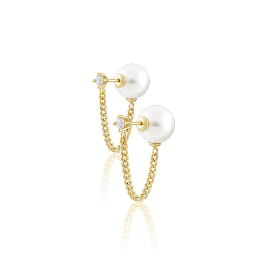 Pearl chain earring