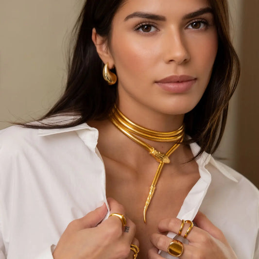 Serpent chain belt and necklace