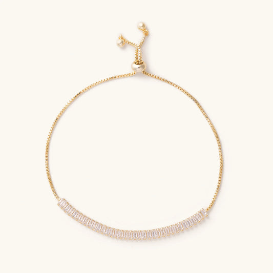 Baguette slider bracelet gold