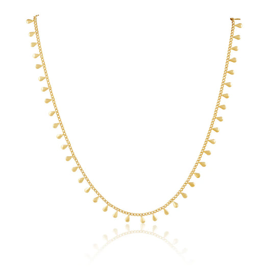 Dainty gold beads choker