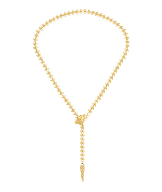 Snake lariat necklace