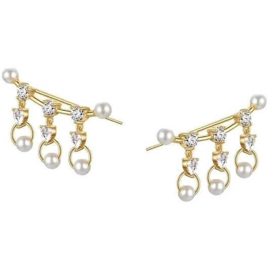 Sparkly pearl ear crawler