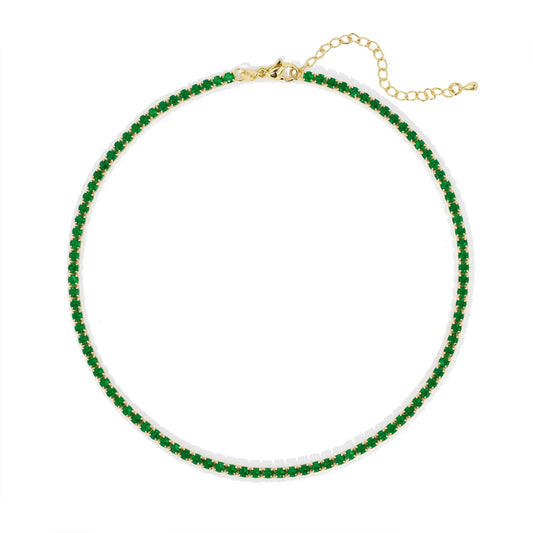 Emerald tennis choker