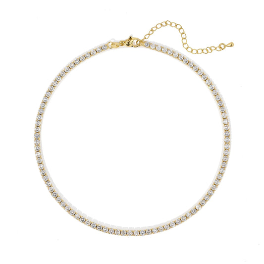Gold tennis choker